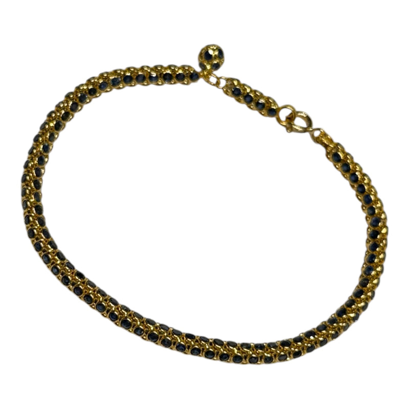 JB0078K - Blue Sapphire Bracelet Set in 18K Gold Setting