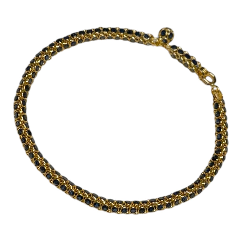 JB0079K - Blue Sapphire Bracelet Set in 18K Gold Setting