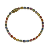 JB0087K - Multi Color Sapphire Tennis Bracelet set in 14K Gold Setting
