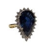 JR0319K - Blue Sapphire and Diamond Ring Set in 18K Gold Setting