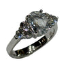 JR0318K - White Sapphire Ring Set in 18K White Gold Setting