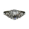JR0318K - White Sapphire Ring Set in 18K White Gold Setting