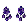 JE0435M - Amethyst Earrings set in 18K White Gold Setting