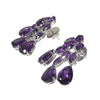 JE0435M - Amethyst Earrings set in 18K White Gold Setting