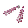 JE0183L - Ruby Earrings set in 18K White Gold Setting