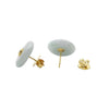 JE0206L - Jade with White Sapphire Earrings set in 18K Gold Setting