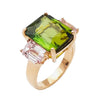 JR0373O - Green Tourmaline and Morganite Ring set in 18K Rose Gold Setting