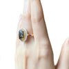 JR0088K - GIA Certified Unheated Bi-color Sapphire with Yellow Sapphire and Diamond Ring Set in 18K Rose Gold Setting
