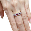 JR0072K - Ruby with Diamond Ring Set in 18K Gold Setting