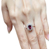 JR0475M - Unheated Ruby with Diamond Ring set in Platinum 950 Setting