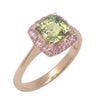 JR0074L - Green & Pink Sapphire Ring set in 18K Rose Gold Setting