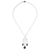 JN0087L - Unheated Ruby with Diamond Necklace set in Platinum 950 Setting