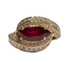 JR0320K - Ruby And Diamond Ring Set in 18K Rose Gold Setting