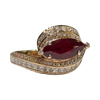 JR0320K - Ruby And Diamond Ring Set in 18K Rose Gold Setting