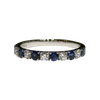 JR0328K - Blue Sapphire with Diamond Ring Set in 18K White Gold Setting