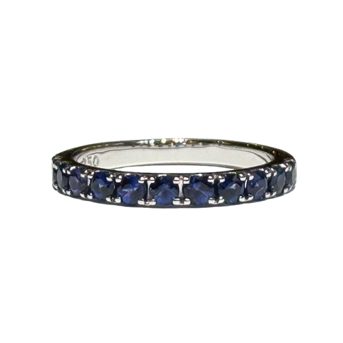 JR0329K - Blue Sapphire Ring Set in 18K White Gold Setting