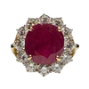 JR0344K - GIA Certified Burmese Ruby with Diamond Ring Set in 18K Gold Setting