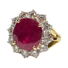 JR0344K - GIA Certified Burmese Ruby with Diamond Ring Set in 18K Gold Setting