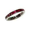 SJ049/1K - Ruby Eternity Ring Set in 18K White Gold Setting