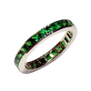 SJ049/2K - Tsavorite Eternity Ring Set in 18K White Gold Setting
