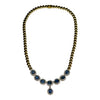 JN0069K - Blue Sapphire with Diamond Necklace Set in 18K Gold Setting