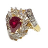JR0358K - GIA Certified Burmese Pigeon’s Blood Ruby with Diamond Ring Set in 18K Gold Setting
