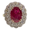JR0362K - GIA Certified Ruby with Diamond Ring Set in 18K Gold Setting