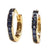 JE0250K - Blue Sapphire Hoop Earrings Set in 18K Gold Setting