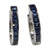 JE0253K - Blue Sapphire Hoop Earrings Set in 18K White Gold Setting