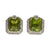 JE0199SK - Peridot with Diamond Earrings Set in 18K White Gold Setting
