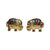 JE0264K - Blue Sapphire, Ruby, Emerald with Diamond Elephant Earrings Set in 14K Gold Setting