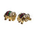 JE0264K - Blue Sapphire, Ruby, Emerald with Diamond Elephant Earrings Set in 14K Gold Setting