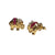 JE0263K - Ruby with Diamond Elephant Earrings Set in 14K Gold Setting