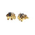 JE0262K - Blue Sapphire, Ruby, with Diamond Elephant Earrings Set in 14K Gold Setting