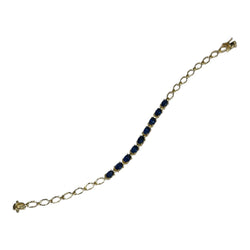 JB0100K - Blue Sapphire Bracelet Set in 14K Gold Setting