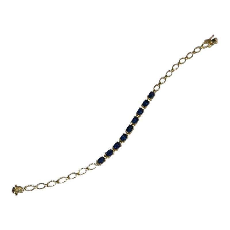 JB0100K - Blue Sapphire Bracelet Set in 14K Gold Setting