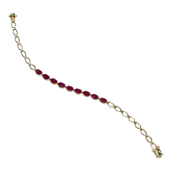 JB0099K - Ruby Bracelet Set in 14K Gold Setting