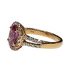 JR0368K - Pink Sapphire with Diamond Ring Set in 18K Rose Gold Setting