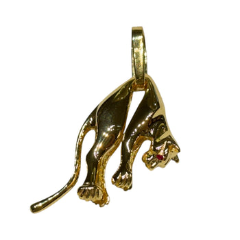 JP0095K - Diamond Panther Pendant Set in 18K Gold Setting