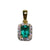 JP0094K - Emerald with Diamond Pendant Set in 18K Gold Setting
