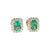JE0272K - Emerald with Diamond Earrings Set in 18K Gold Setting