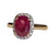 JR0372K - Ruby with Diamond Ring Set in 18K Rose Gold Setting