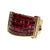 JR0375K - Invisible Set Ruby with Diamond Ring Set in 18K Gold Setting