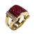 JR0375K - Invisible Set Ruby with Diamond Ring Set in 18K Gold Setting