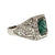 JR0376K - Art Deco Style Emerald with Diamond Ring Set in 18K White Gold Setting