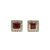 JE0274K - Ruby with Diamond Earrings Set in 18K Gold Setting