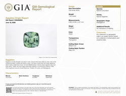 JR0377K - GIA Certified Unheated Green Sapphire with Pink Sapphire and Diamond Ring Set in 18K Rose Gold Setting