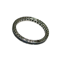 JR0389K - Blue Sapphire Eternity Ring Set in 18K White Gold Setting