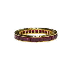 JR0385K - Ruby Eternity Ring Set in 18K Gold Setting