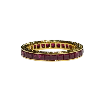 JR0385K - Ruby Eternity Ring Set in 18K Gold Setting